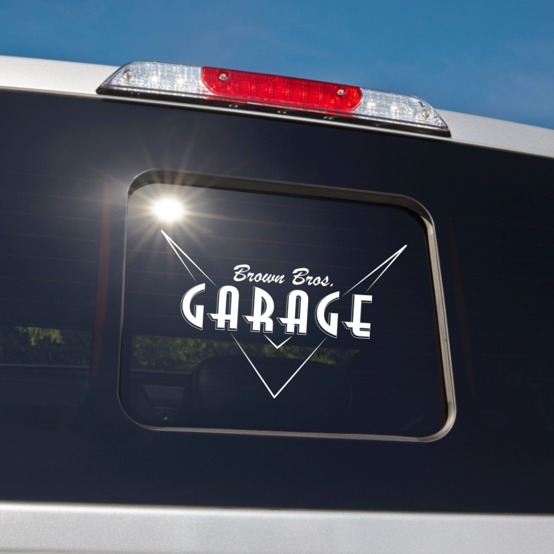 Back Flash Rear Window Sticker Back Windshield Decal – Brown Bros. Garage